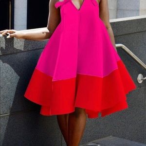 Pink Dress - Orange bottom